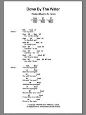 Cover icon of Down By The Water sheet music for guitar (chords) by Polly Jean Harvey, intermediate skill level