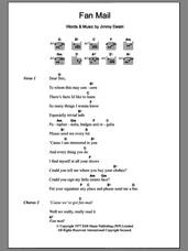 Cover icon of Fan Mail sheet music for guitar (chords) by Blondie and Jimmy Destri, intermediate skill level