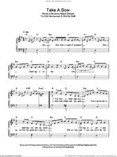 Cover icon of Take A Bow sheet music for piano solo by Glee Cast, Rihanna, Mikkel Eriksen, Shaffer Smith and Tor Erik Hermansen, easy skill level