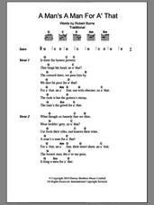 Cover icon of A Man's A Man For A' That sheet music for guitar (chords) by Robert Burns and Miscellaneous, intermediate skill level