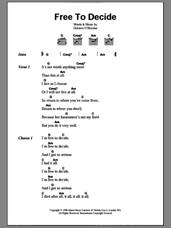 Cover icon of Free To Decide sheet music for guitar (chords) by The Cranberries, intermediate skill level