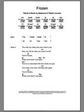 Cover icon of Frozen sheet music for guitar (chords) by Madonna and Patrick Leonard, intermediate skill level