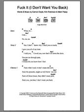 Cover icon of F*** It (I Don't Want You Back) sheet music for guitar (chords) by Eamon, Eamon Doyle, Kirk Robinson and Mark Passy, intermediate skill level