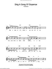 Cover icon of Sing A Song Of Sixpence sheet music for voice and other instruments (fake book), intermediate skill level