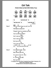 Cover icon of Girl Talk sheet music for guitar (chords) by Neal Hefti and Bobby Troup, intermediate skill level