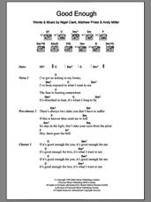 Cover icon of Good Enough sheet music for guitar (chords) by Dodgy, Andy Miller, Mathew Priest and Nigel Clark, intermediate skill level