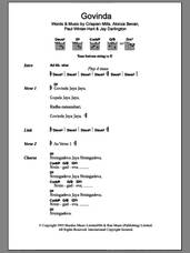Cover icon of Govinda sheet music for guitar (chords) by Kula Shaker, Alonza Bevan, Crispian Mills, Jay Darlington and Paul Winter-Hart, intermediate skill level