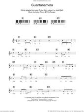 Cover icon of Guantanamera sheet music for piano solo (chords, lyrics, melody) by Pete Seeger and Jose Marti, intermediate piano (chords, lyrics, melody)