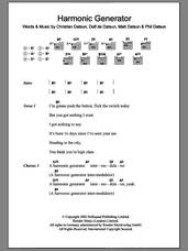 Cover icon of Harmonic Generator sheet music for guitar (chords) by The Datsuns, Christian Datsun, Dolf De Datsun, Matt Datsun and Phil Datsun, intermediate skill level