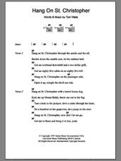 Cover icon of Hang On St. Christopher sheet music for guitar (chords) by Tom Waits, intermediate skill level