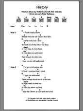 Cover icon of History sheet music for guitar (chords) by The Verve, Nick McCabe, Peter Salisbury, Richard Ashcroft and Simon Jones, intermediate skill level