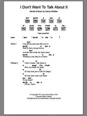 Cover icon of I Don't Want To Talk About It sheet music for guitar (chords) by Everything But The Girl and Danny Whitten, intermediate skill level
