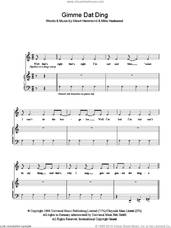 Cover icon of Gimme Dat Ding sheet music for voice, piano or guitar by The Pipkins, Albert Hammond and Michael Hazlewood, intermediate skill level