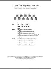 Cover icon of I Love The Way You Love Me sheet music for guitar (chords) by Boyzone, Chuck Cannon and Victoria Shaw, intermediate skill level