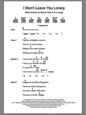 Cover icon of I Won't Leave You Lonely sheet music for guitar (chords) by Shania Twain and Robert John Lange, intermediate skill level