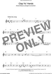 Cover icon of Clap Yo' Hands sheet music for voice and other instruments (fake book) by George Gershwin and GERSHWIN, intermediate skill level