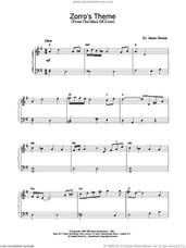 Cover icon of Zorro's Theme sheet music for piano solo by James Horner, intermediate skill level