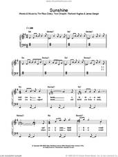 Cover icon of Sunshine sheet music for piano solo by Tim Rice-Oxley, Richard Hughes and Tom Chaplin, intermediate skill level