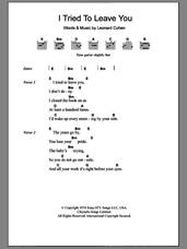 Cover icon of I Tried To Leave You sheet music for guitar (chords) by Leonard Cohen, intermediate skill level