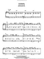 Cover icon of Solidarity sheet music for piano solo by Elton John, Billy Elliot (Musical) and Lee Hall, easy skill level
