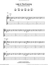 Cover icon of Late In The Evening sheet music for guitar (tablature) by Paul Simon, intermediate skill level