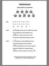 Cover icon of Inbetweener sheet music for guitar (chords) by Sleeper and Louise Wener, intermediate skill level