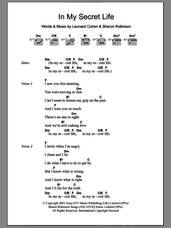 Cover icon of In My Secret Life sheet music for guitar (chords) by Leonard Cohen and Sharon Robinson, intermediate skill level
