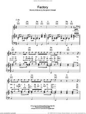 Cover icon of Factory sheet music for voice, piano or guitar by Band Of Horses and Benjamin Bridwell, intermediate skill level