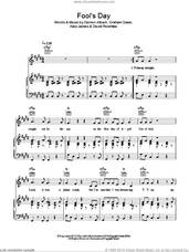 Cover icon of Fool's Day sheet music for voice, piano or guitar by Blur, Alex James, Damon Albarn, David Rowntree and Graham Coxon, intermediate skill level
