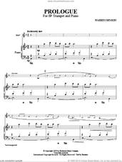 Cover icon of Prologue For Bb Trumpet And Piano sheet music for trumpet and piano by Warren Benson, classical score, intermediate skill level
