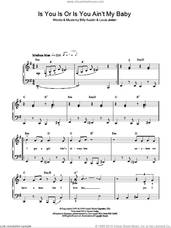 Cover icon of Is You Is Or Is You Ain't My Baby? sheet music for piano solo by Diana Krall, Billy Austin and Louis Jordan, easy skill level