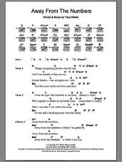 Cover icon of Away From The Numbers sheet music for guitar (chords) by The Jam and Paul Weller, intermediate skill level