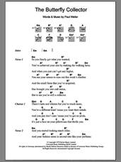 Cover icon of The Butterfly Collector sheet music for guitar (chords) by The Jam and Paul Weller, intermediate skill level