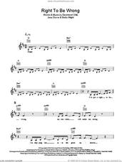 Cover icon of Right To Be Wrong sheet music for voice and other instruments (fake book) by Joss Stone, Betty Wright and Desmond Child, intermediate skill level