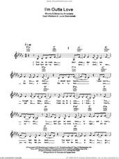 Cover icon of I'm Outta Love sheet music for voice and other instruments (fake book) by Anastacia, Louis Biancaniello and Sam Watters, intermediate skill level