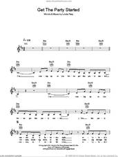 Cover icon of Get The Party Started sheet music for voice and other instruments (fake book) , P!nk and Linda Perry, intermediate skill level