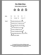 Cover icon of Do-Wah-Doo sheet music for guitar (chords) by Kate Nash, intermediate skill level