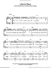 Cover icon of Life For Rent sheet music for piano solo by Dido Armstrong and Rollo Armstrong, easy skill level