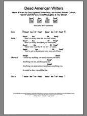 Cover icon of Dead American Writers sheet music for guitar (chords) by Tired Pony, Garret 