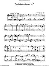 Cover icon of Finale From Sonata In D sheet music for piano solo by Franz Joseph Haydn, classical score, intermediate skill level