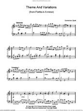 Cover icon of Theme And Variations From Partita In A Minor sheet music for piano solo by Domenico Zipoli, classical score, intermediate skill level