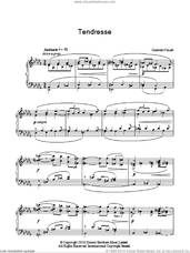 Cover icon of Tendresse sheet music for piano solo by Gabriel Faure, classical score, intermediate skill level