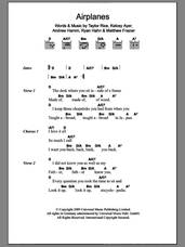 Cover icon of Airplanes sheet music for guitar (chords) by Local Natives, Andrew Hamm, Kelcey Ayer, Matthew Frazier, Ryan Hahn and Taylor Rice, intermediate skill level