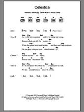 Cover icon of Celestica sheet music for guitar (chords) by Crystal Castles, Alice Glass and Ethan Kath, intermediate skill level