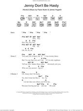 Cover icon of Jenny Don't Be Hasty sheet music for guitar (chords) by Paolo Nutini and James Hogarth, intermediate skill level