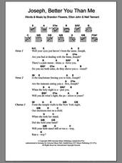 Cover icon of Joseph, Better You Than Me sheet music for guitar (chords) by The Killers, Brandon Flowers, Elton John and Neil Tennant, intermediate skill level