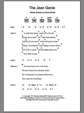 Cover icon of The Jean Genie sheet music for guitar (chords) by David Bowie, intermediate skill level