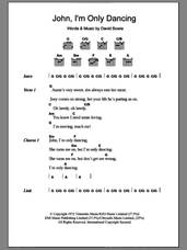 Cover icon of John, I'm Only Dancing sheet music for guitar (chords) by David Bowie, intermediate skill level