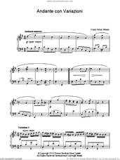 Cover icon of Andante Con Variazioni sheet music for piano solo by Franz Anton Weber, classical score, intermediate skill level