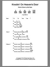 Cover icon of Knockin' On Heaven's Door sheet music for guitar (chords) by Avril Lavigne, Bob Dylan and Eric Clapton, intermediate skill level